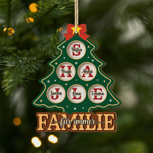 6457OGE1 geschwister fur immer personalisierte 1 schicht holz ornamente familie weihnachten 6457O3QCI