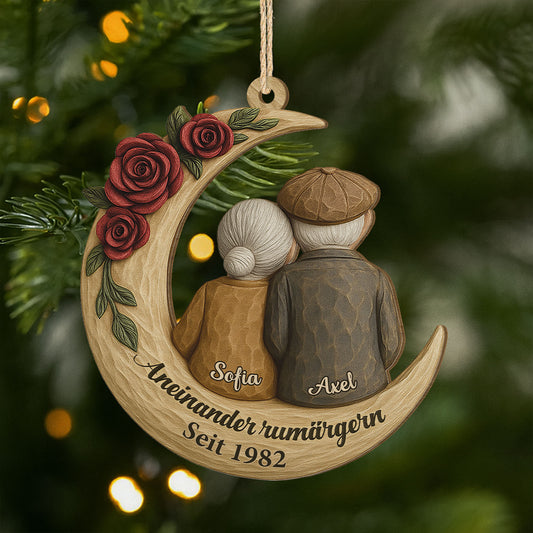 6466OGE1 rumargern und immer noch zusammen personalisierte 1 schicht holz ornamente paar weihnachten 6466O6V5G