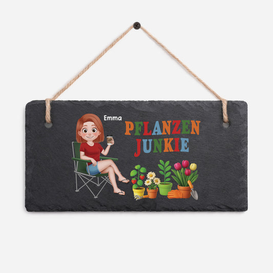 6507AGE1 pflanzen suchtig schiefer gartenschild personalisiert frauenm_nner 6507ae8vca