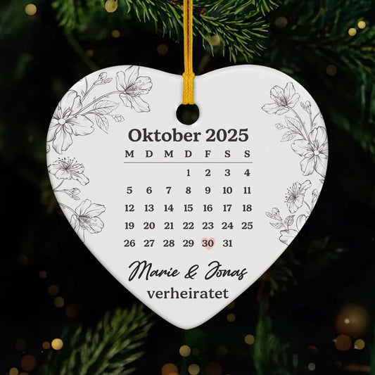 6513OGE1 verheiratet keramik weihnachtsschmuck personalisiert_ paar kalender 6513OKTNG