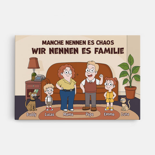 6562CGE1 manche nennen es chaos wir nennen es familie personalisierte leinwand familie_ lustig 6562C6KZI