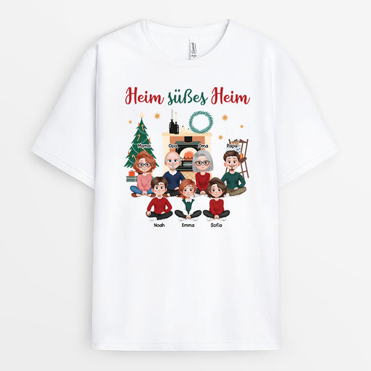 6602AGE1 zuhause ist es am schonsten familien shirts personalisiert_ weihnachten 6602A3YTI