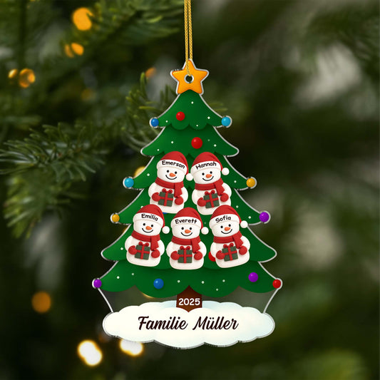 6632OGE1 tannenbaum schneemann acryl weihnachtsschmuck_ personalisiert familie 6632o3twi