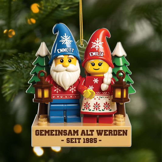 6728OGE1 3d druck effekt gemeinsam alt werden seit acryl weihnachtsschmuck personalisiert paar lego 6728O3QMG