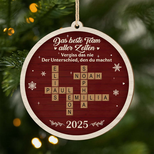 6732OGE1 das beste team aller zeiten personalisierte kreuzwortratsel 1 schicht holz ornamente weihnachten kollege kollegin 6732O6QNO_bc284308 fb47 4d10 9c97 038c9d9558f8