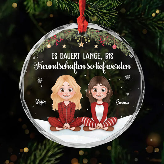6770OGE1 es dauert lange bis freundschaften so tief werden glas weihnachtsschmuck personalisiert_ beste freundin 6770OK6CF