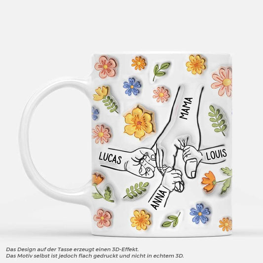 6777MGE1 3d druck effekt mama und kinder blumen oma mama tasse personalisieren 6777M3VWA