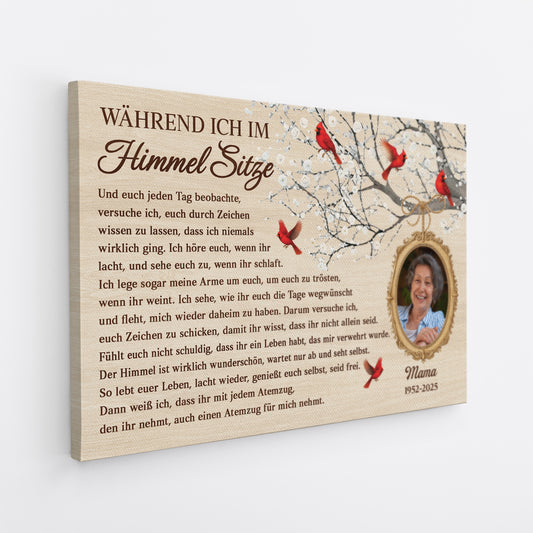 6801CGE2 wahrend ich im himmel sitze foto leinwand personalisiert_ zur erinnerung 6801C8TZB