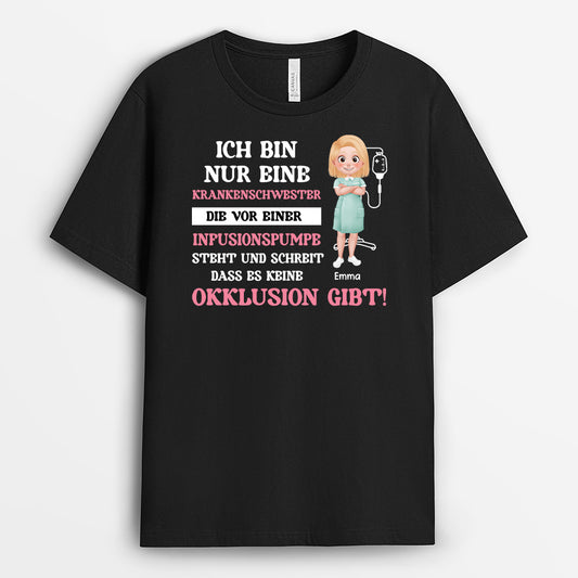 6931AGE1 ich bin nur eine krankenschwester _personalisierte shirts_ arztin arzt pflegekraft 6931ATVNN