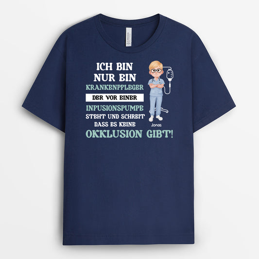 6931AGE2 ich bin nur eine krankenschwester _personalisierte shirts_ arztin arzt pflegekraft 6931ATVNN