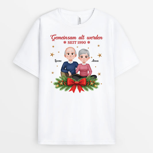6933AGE1 gemeinsam alt werden seit weihnachten partner t shirt personalisiert 6933AKLTG_1