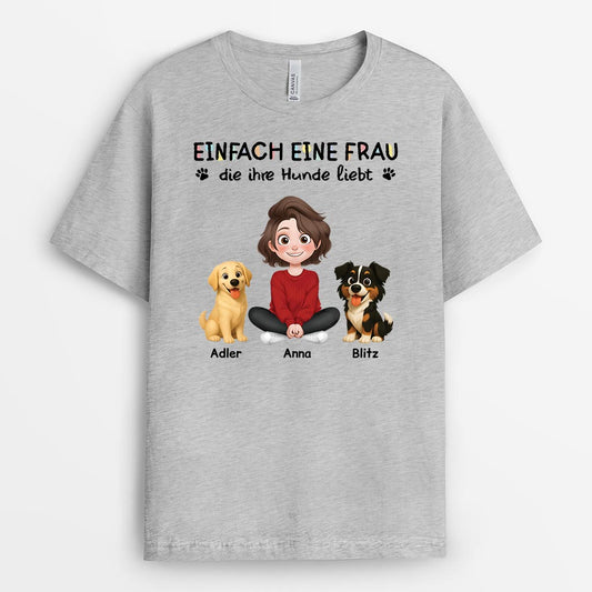 6939AGE2 einfach ein mann der seine hunde liebt t shirt hund personalisiert cartoon 6939A3SWC