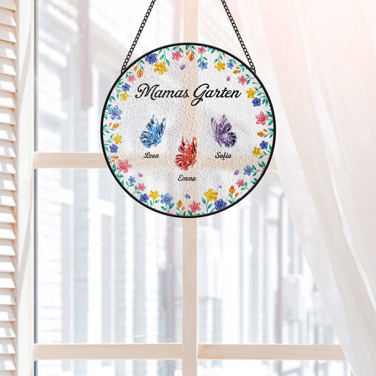 6941UGE1 mamas garten schmetterlinge glitzersteine buntglas sonnenfanger personalisiert mamaoma 6941utvta_2