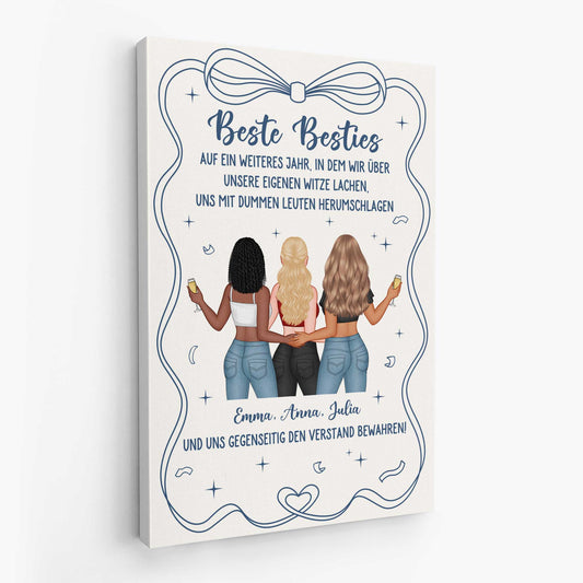 6951CGE2 auf ein weiteres jahr voller lachen personalisierte leinwand beste freundin 6951C3VWF