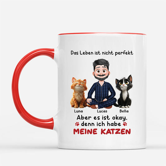 6958MGE2 das leben ist nicht perfekt aber mit meinen katzen ist es okay katzen tasse personalisiert_ pfoten 6958M3VZD