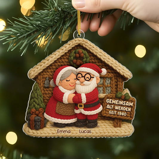 6973OGE2 3d druck effekt gemeinsam alt werden seit personalisierter weihnachtsschmuck_ acryl paar wolle 6973OTVTG