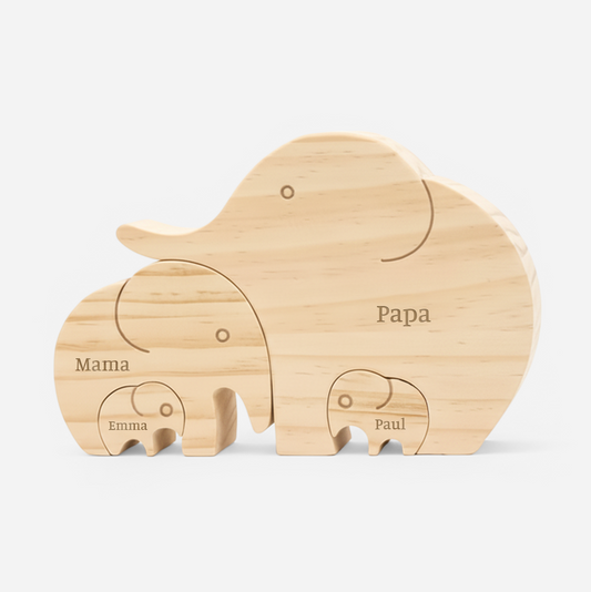 7005QGE1 elefant familie holzpuzzle personalisiert 7005Q0V3I