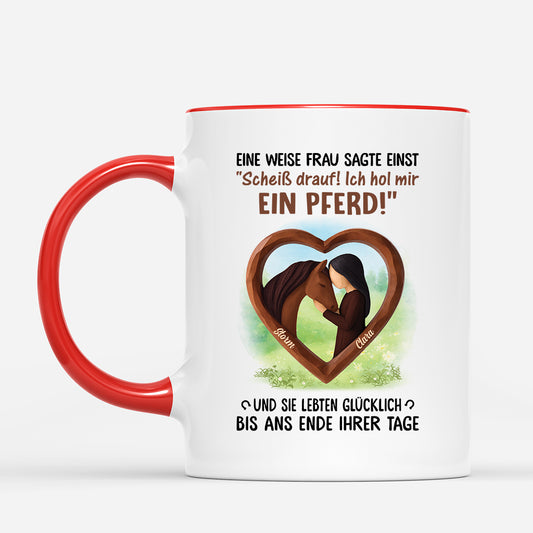 7016MGE2 weise frau und pferd personalisierte tasse damen_ pferd 7016MKZ5U