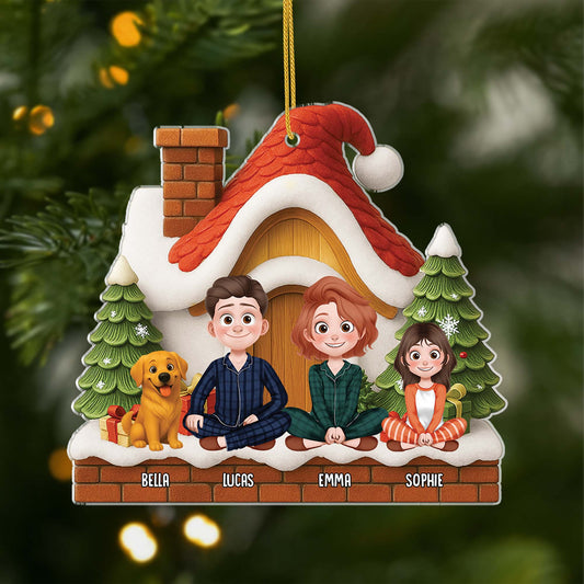 7029OGE1 familie mit hund und katze acryl weihnachtsschmuck personalisiert 7029OTY5I