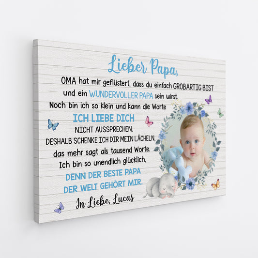 7098CGE2 liebe mama und lieber papa personalisierte leinwand baby foto 5846196b7c9f