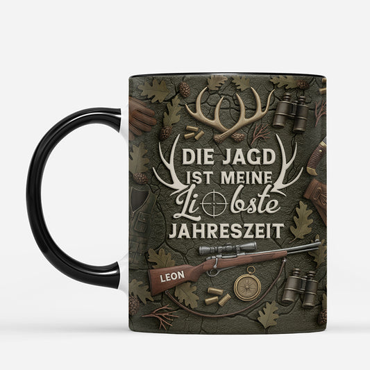 7102MGE2 3d druck effekt die jagd ist meine liebste jahreszeit personalisierte tasse 7102M8VNB