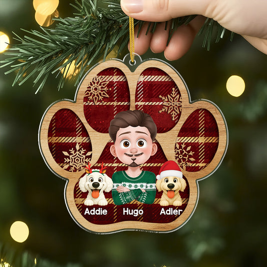 7104OGE2 hunde pfoten acryl weihnachtsschmuck personalisiert 7104OKV5D
