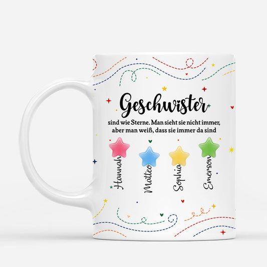 7108MGE1 freunde geschwister sind wie sterne personalisierte tasse 7108M8QME