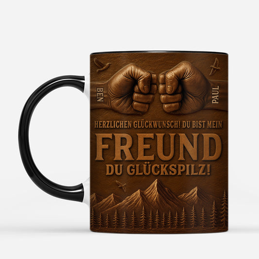 7121MGE2 herzlichen gluckwunsch du bist mein personalisierte tasse schwester bruder papa mama freunde 7121M8VME
