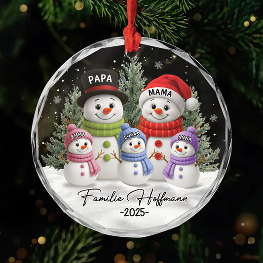 7141OGE1 schneemann und tannenbaum personalisierter christbaumschmuck familie_ acryl 7141O3PQI