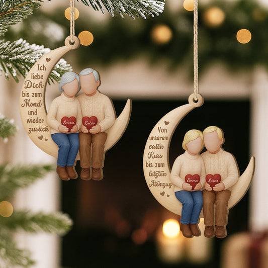 7152OGE2 ich liebe dich bis zum mond und wieder zuruck personalisierte 1 schicht holz ornamente weihnachten paar 7152O