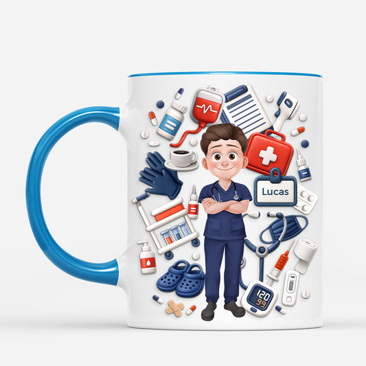 7164MGE1 3d druck effekt krankenschwester krankenpfleger personalisierte tasse 7164MKLMN_2