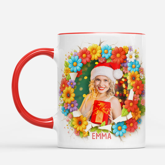 7185MGE2 3d druck effekt wand gebrochen blumen personalisierte tasse mit foto fur frauen manner 7185MKPZA