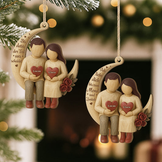 7205OGE2 ich liebe dich bis zum mond und zuruck personalisierte 1 schicht holz ornamente weihnachten paar 7205O6QMG