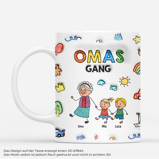 7217MGE1 3d druck effekt omas gang opa oma tasse personalisiert buntstifte 7217MTHAA