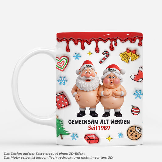7243MGE1 3d druck effekt gemeinsam alt werden paar weihnachtstasse personalisiert lustig 7243M3LAG_2