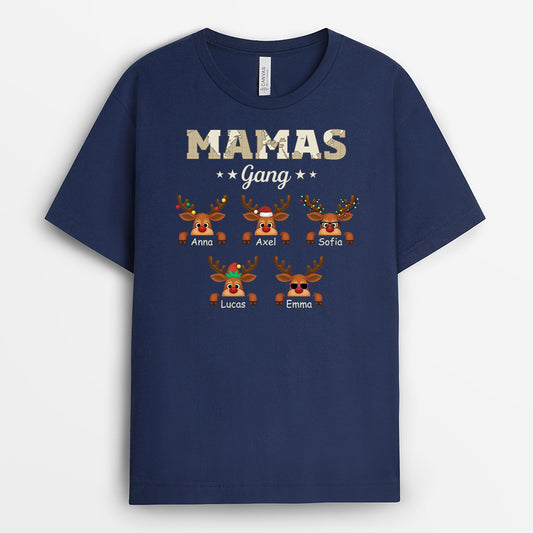 7263AGE2 papas gang rentier weltkarte papa mama t shirt personalisiert weihnachten 7263A3Z5B
