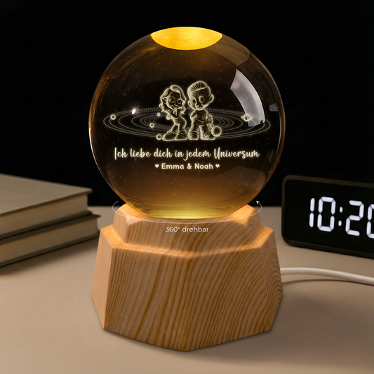 7276LGE1 ich liebe dich in jedem universum paar 3d kristallkugel personalisiert 7276L5P5G