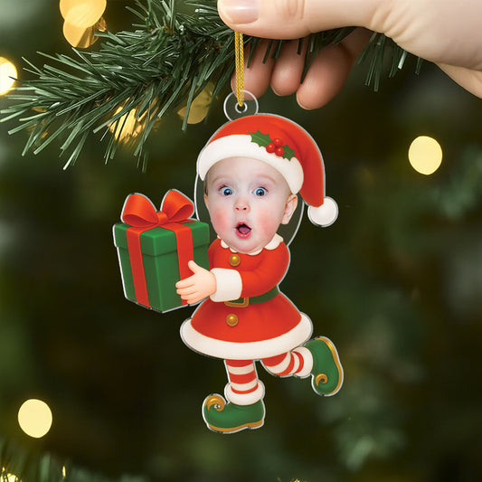 7352OGE2 weihnachtself acryl weihnachtsschmuck personalisiert baby mit gesicht 7352OTV5K