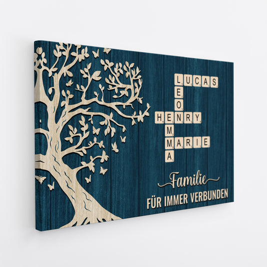 7360CGE2 familie fur immer verbunden leinwand kreuzwortratsel personalisiert 7360C3VMI