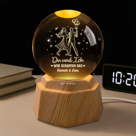 7371LGE1 du und ich wir schaffen alles paare 3d kristallkugel personalisiert_ 7371L6VAG