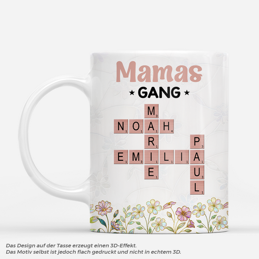 7381MGE1 3d druck effekt omas gang mama oma tasse kreuzwortratsel personalisiert blumen pastell 7381M6R5A