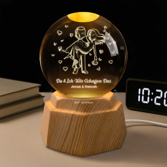 7406LGE1 du ich wir schaffen alles paar 3d kristallkugel personalisiert_ 7406L8VAG