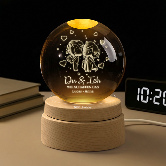 7412LGE1 du ich wir schaffen alles paar 3d kristallkugel personalisiert_ jahrestag 7412LKPWG