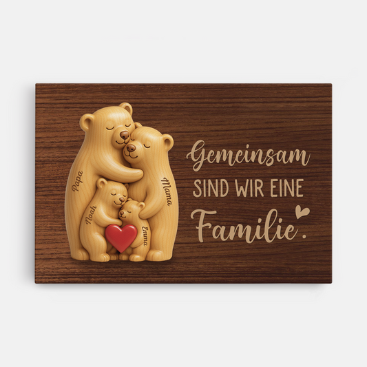 7469CGE1 gemeinsam sind wir eine familie personalisierte leinwand familie bar 7469C6T5I