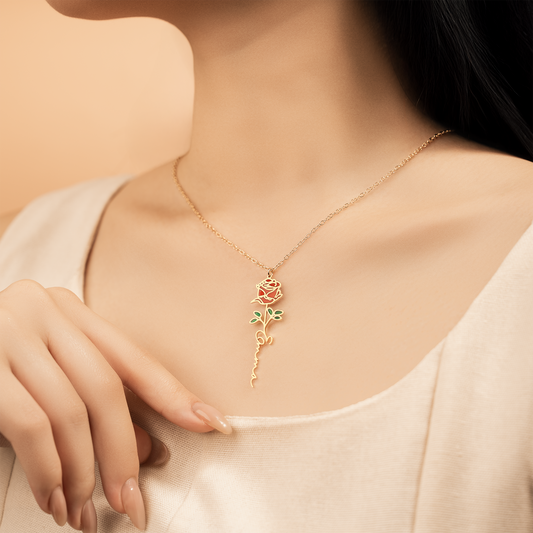 7478JGE2 kette mit blume personalisierte halskette damen_ manner 7478J0V5A