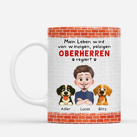 7483MGE1 mein leben wird von winzigen pelzigen oberherren regiert tasse mit hunden personalisierte_ lustig 7483M6LWC_1