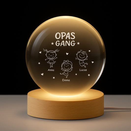 7628LGE1 opas gang strichmannchen kristallkugel personalisiert oma opa 7628L6PCA
