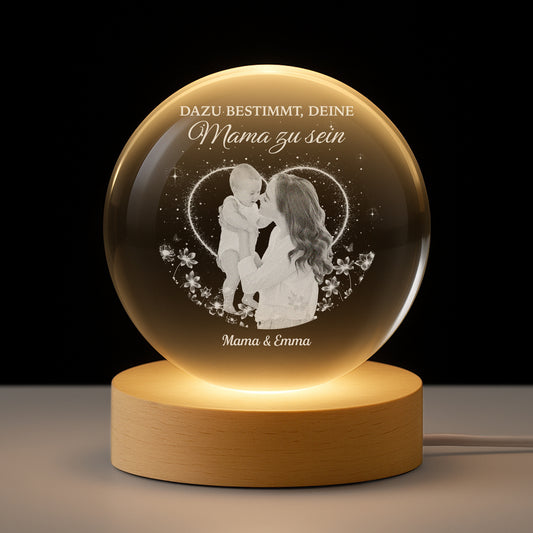 7674LGE1 geboren um deine mama personalisierte geschenke foto kristallkugel werdende mama 7674l3pza