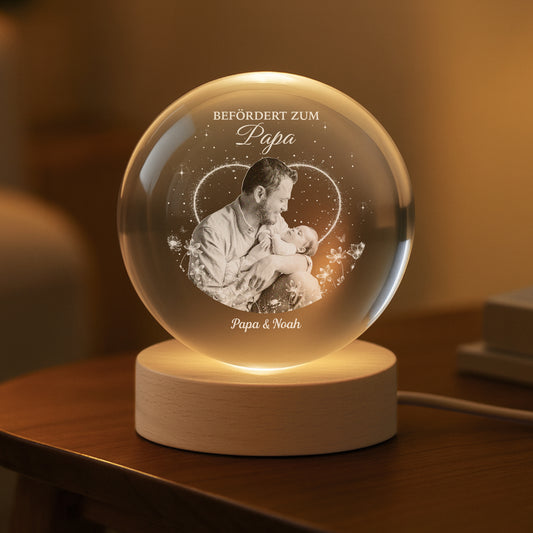 7674LGE2 geboren um deine mama personalisierte geschenke foto kristallkugel werdende mama 7674l3pza