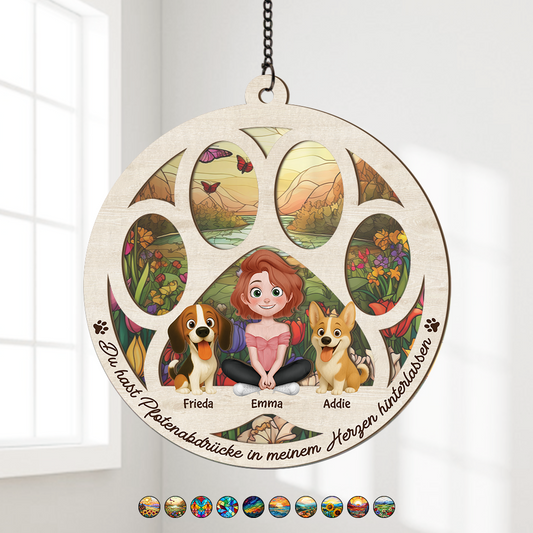 7704UGE1 du hast pfotenabdrucke in meinem herzen hinterlassen personalisierte hunde geschenke acryl sonnenfanger 7704uctnc_d027d3f7 d75d 42a6 94ff 85a3920f6231